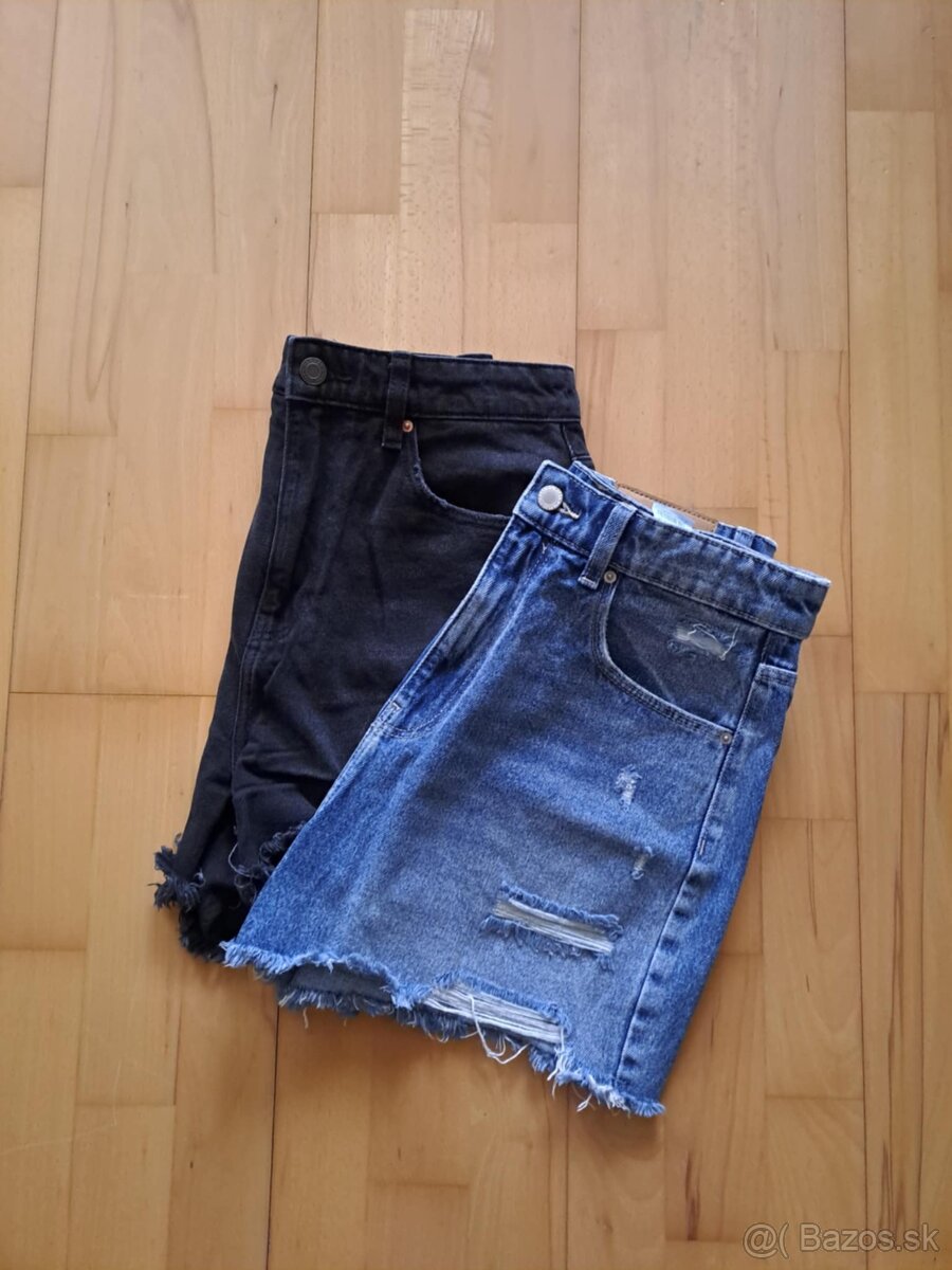 Riflove sortky s vysokym pasom - 2