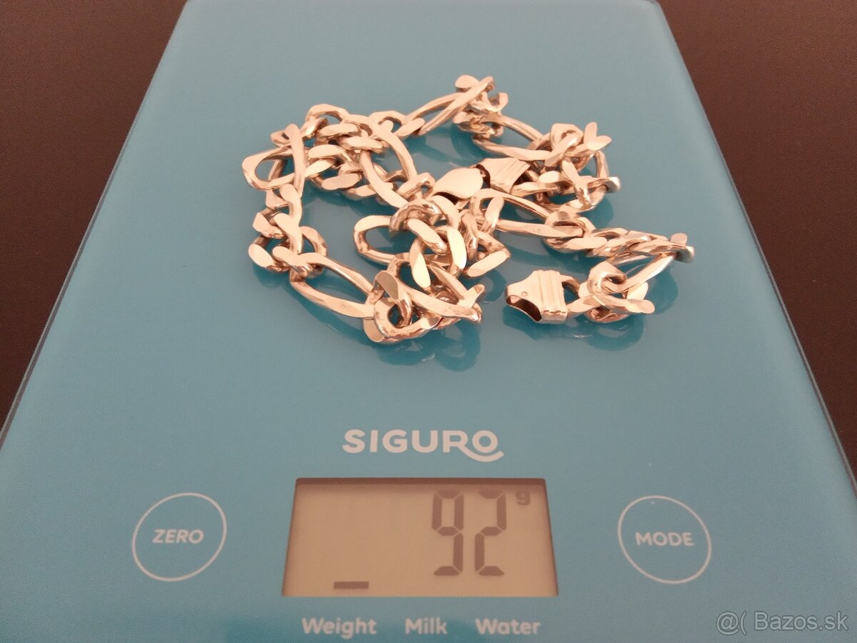 Strieborná retiazka Figaro 92g. - 2