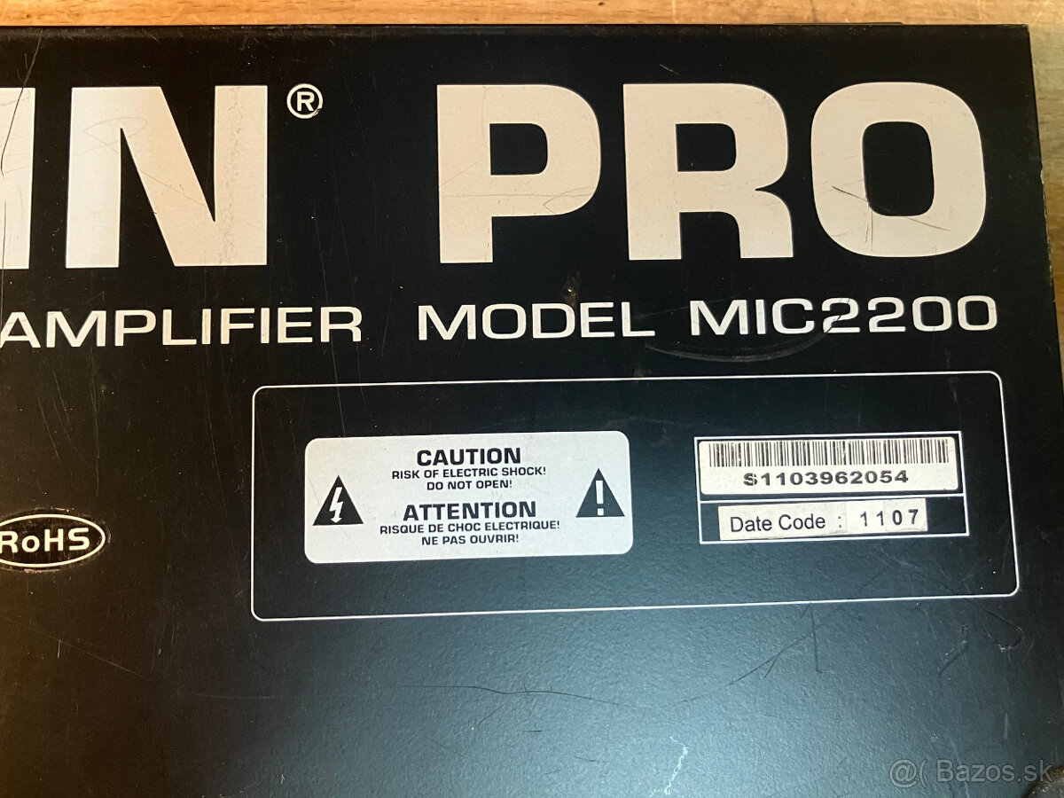 Predzosilňovač Behringer MIC2200 - 2