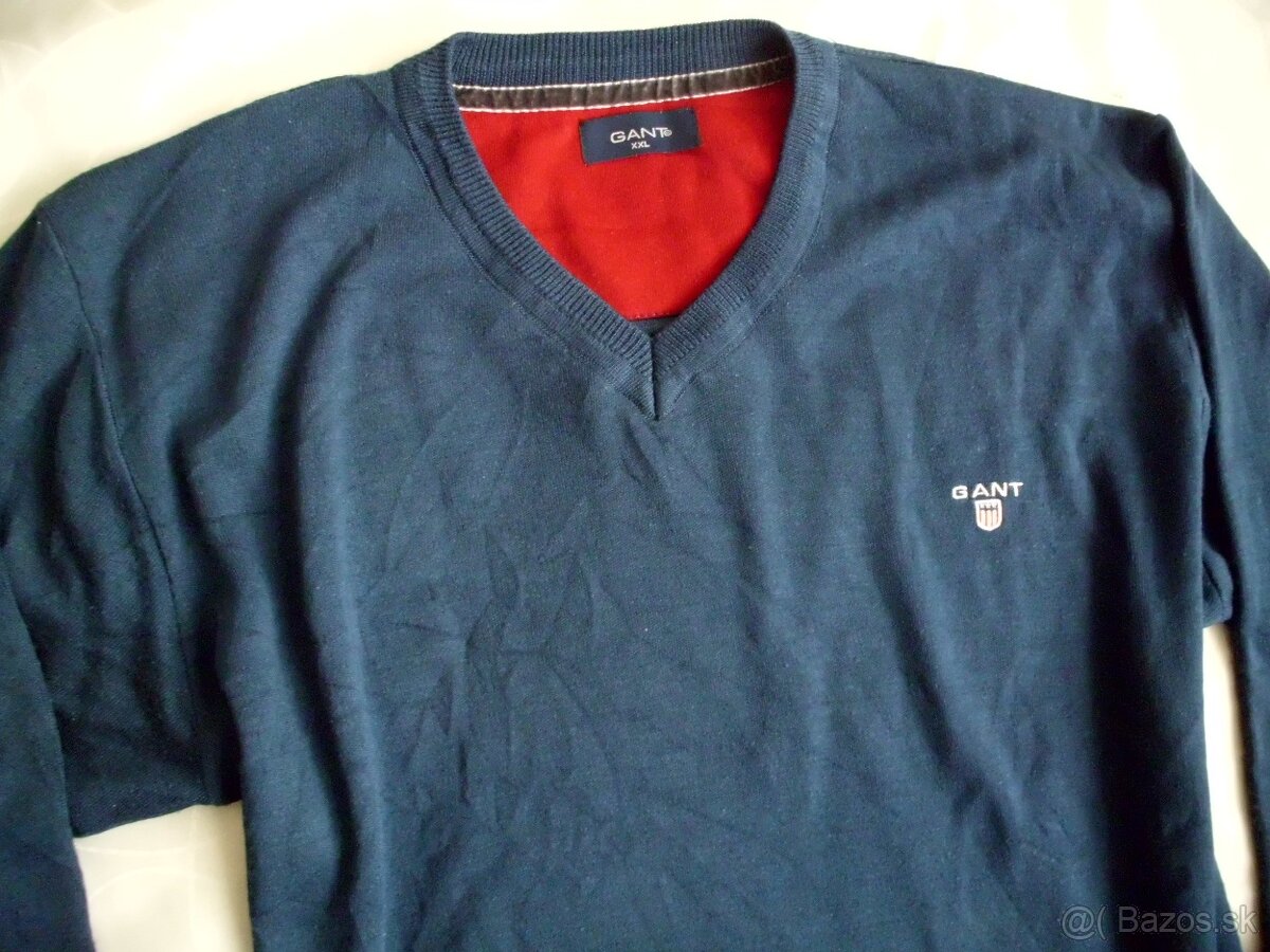 Gant pánsky sveter modrý 2XL - 2