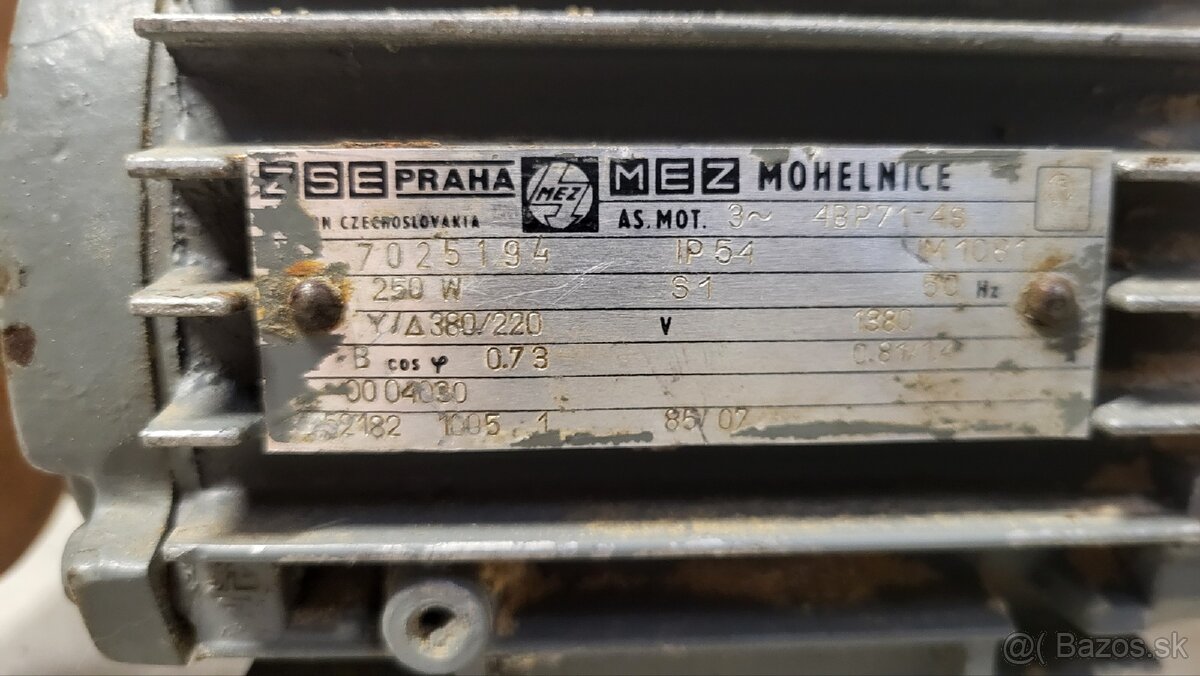 3f elektromotor MEZ 250W 1380ot. - 2