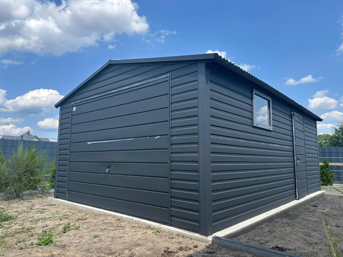 Plechová garáž 4x5m - 2