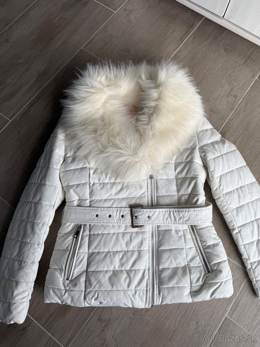 Biela dámska bunda - 2