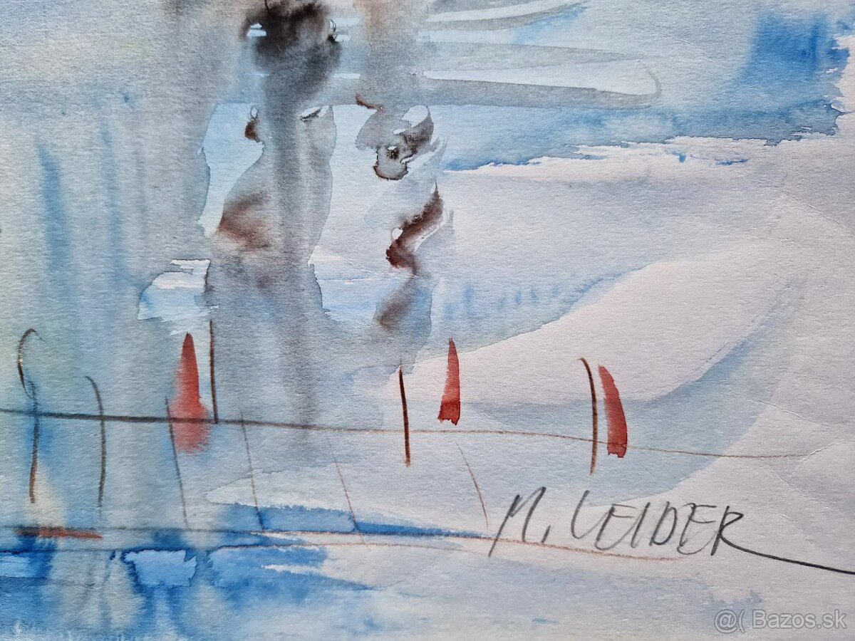 MOSHE LEIDER - (Akvarel) 2, Impresionizmus - 2