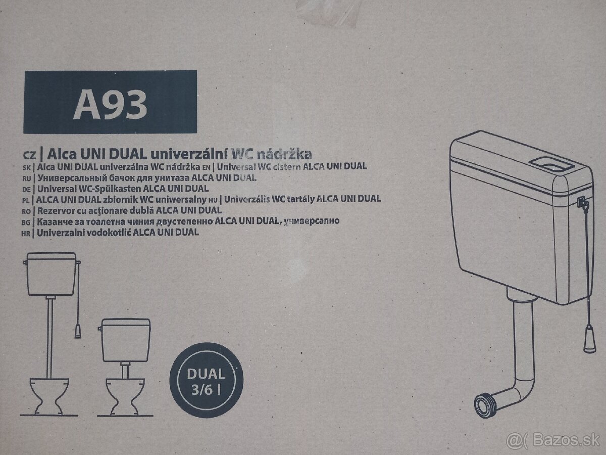 WC nádržka 3/6l. Nová nevybalená. - 2