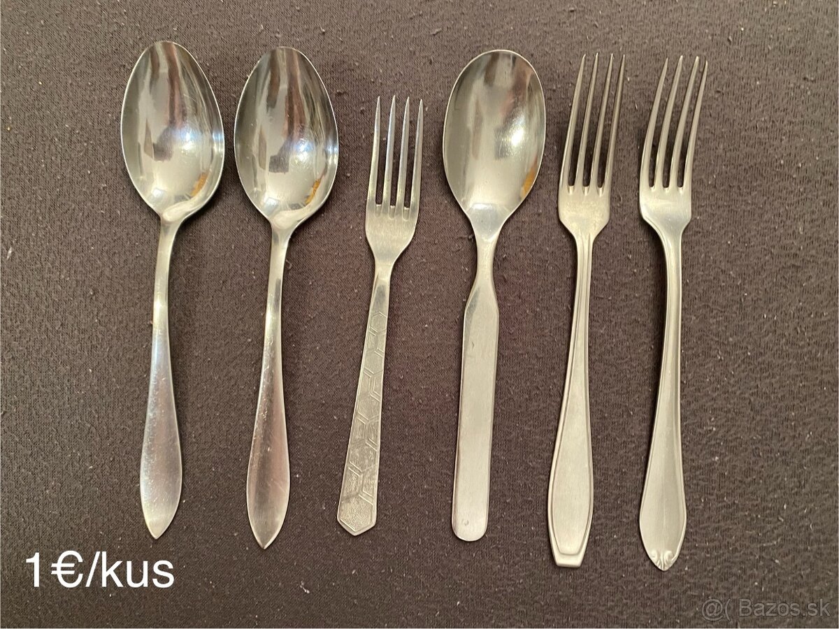 Príbor Nerž a rôzny mix - kusovky - 2