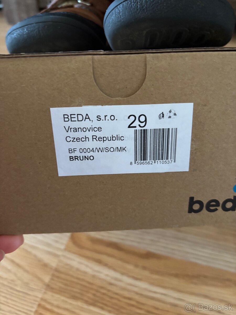 Kožené barefoot topánky Beda Bruno 29 - 2