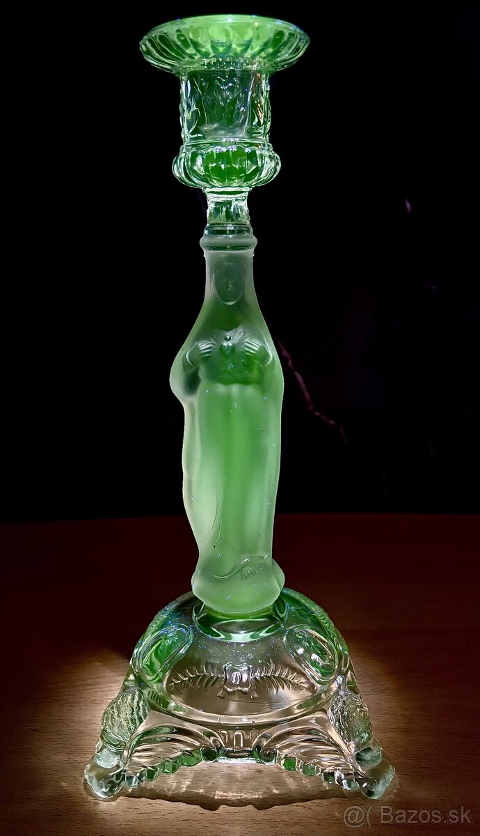 ART DECO svietnik Val Saint Lambert, TOP stav - 2