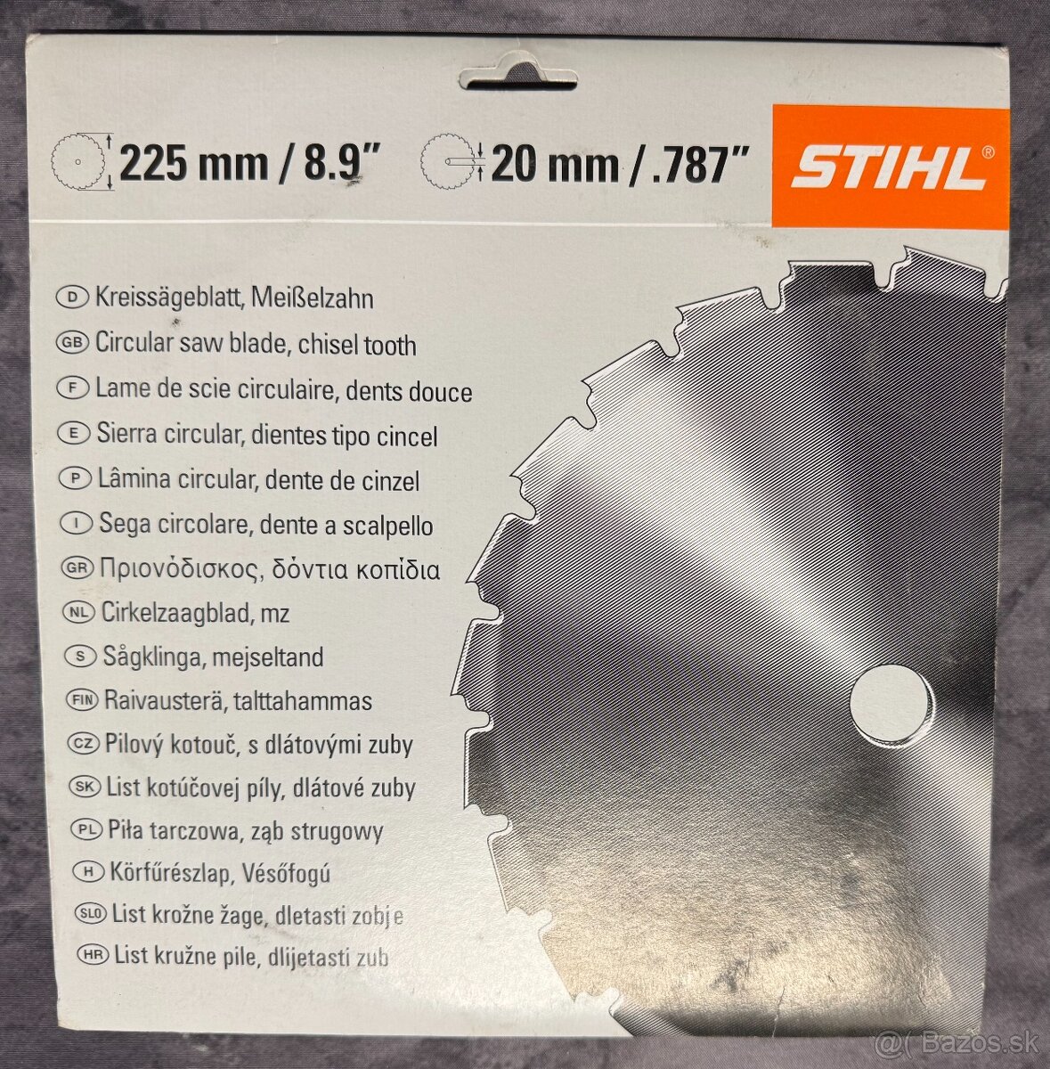 Nový STIHL kotúč pílový s dlátovými zubami ø225mm/20mm - 2