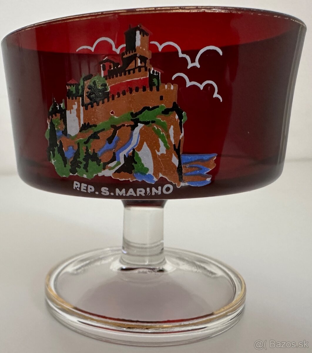 Retro poháre REP. S. MARINO – France – zberateľský set 4EUR - 2