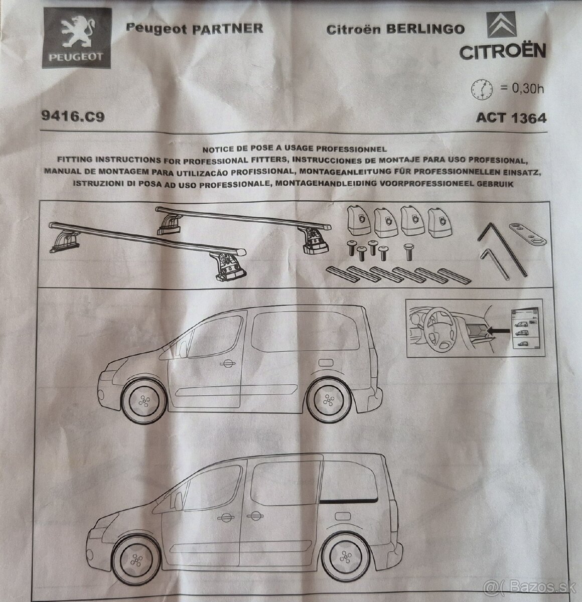 Strešný nosič, výr. č. 9416.C9 - 2