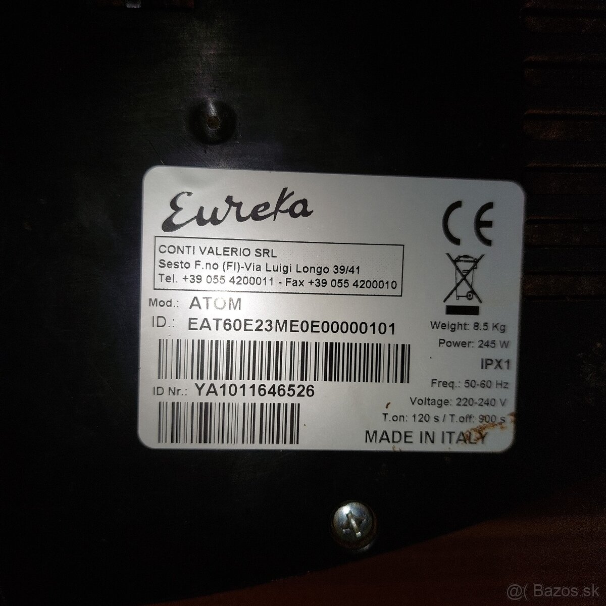 Predam použivany mlynček EUREKA ATOM 245W - 2