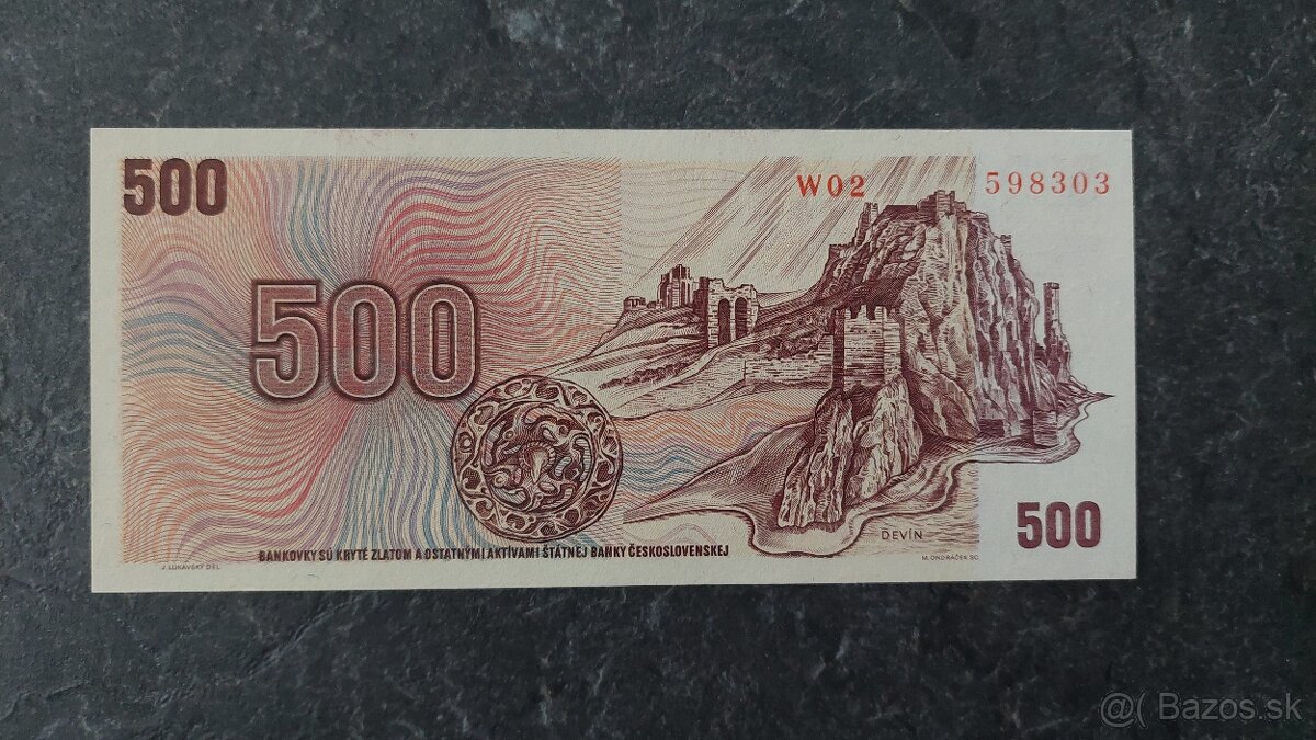 500 Kčs 1973 + SK kolok, stav N - 2