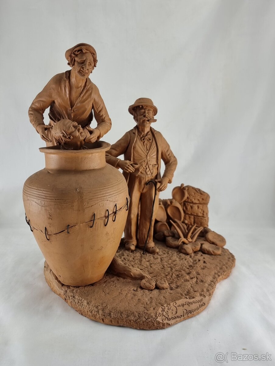 Starožitné terakotové súsošie - 32 /32 cm - 2