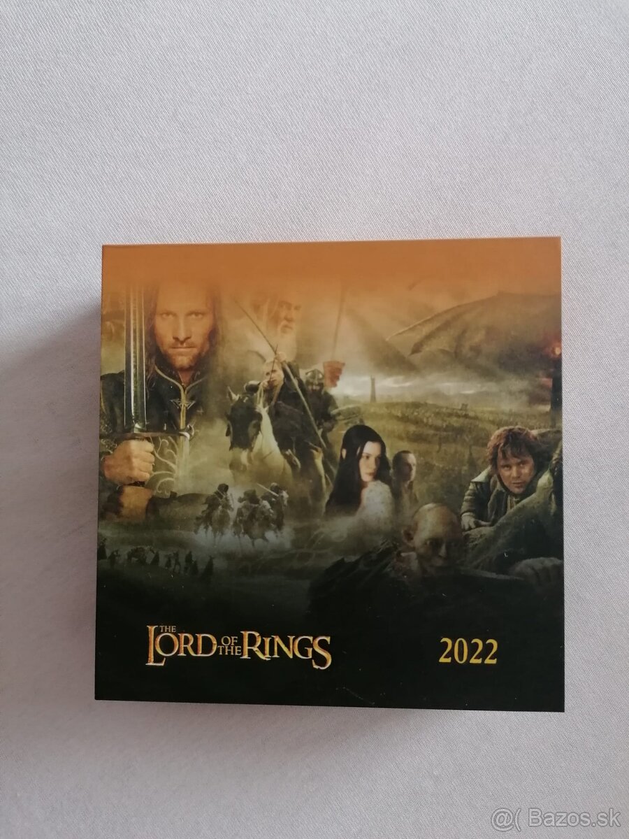 zlato striebro Lord of the rings - pán prsteňov 2022 proof - 2