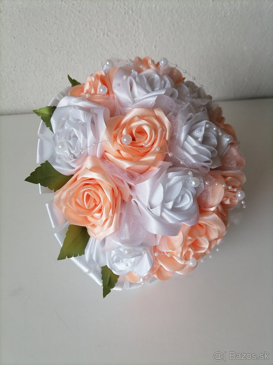 Svadobná kytica + pierko - 2