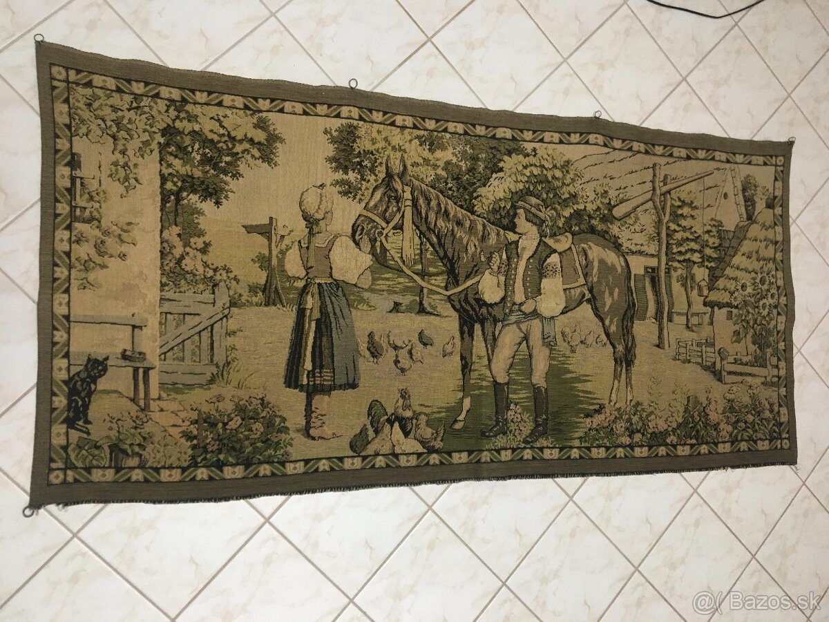 Vintage nástenné koberece – gobelín, - 2