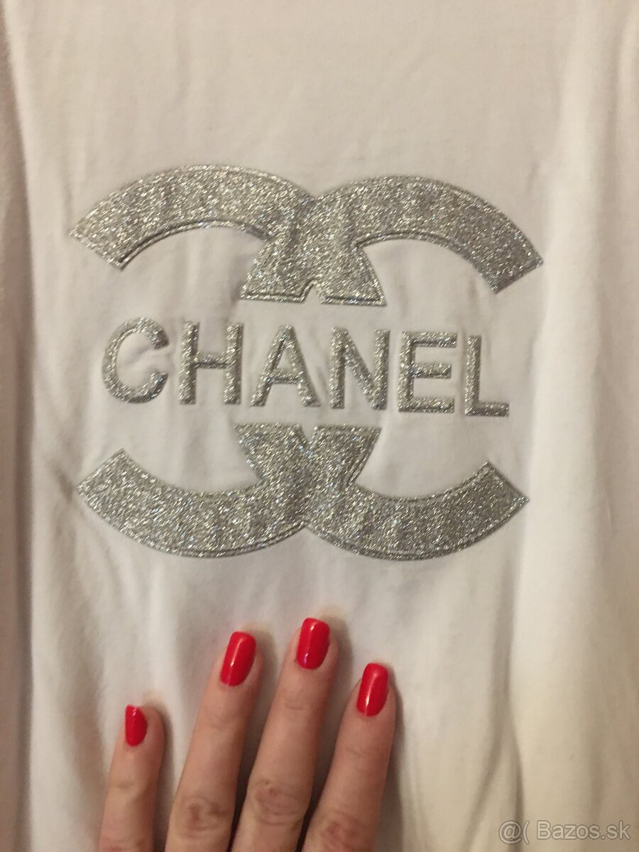 CHANEL originál dámske tricko white M/L - 2