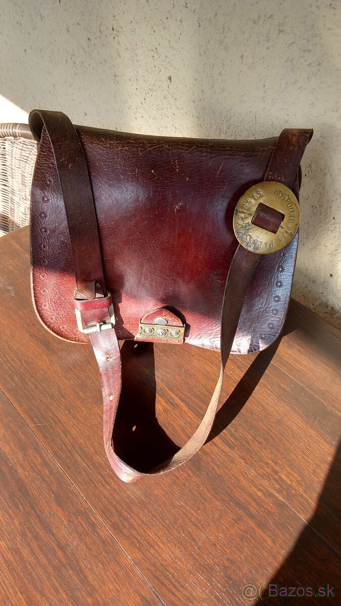 Starožitná koženná brašňa - 2