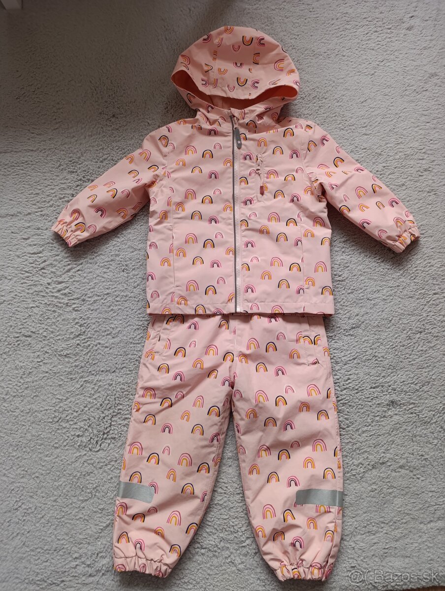 Zateplený set do dažďa + softshellová bunda 98 (2-3 roky) - 2
