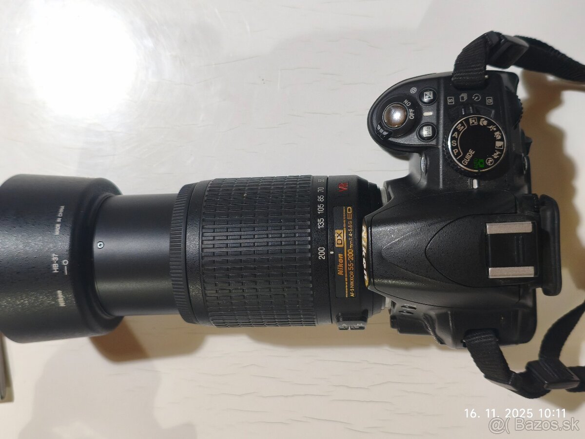 Nikon D3100 + AF-S 55-200mm nafotené 7602 uzávierok - 2
