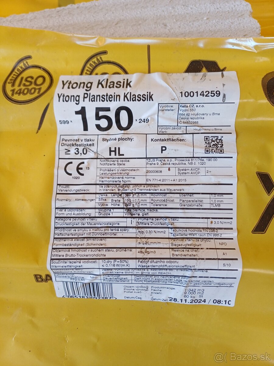 Ytong 150 , priečkovka - 2