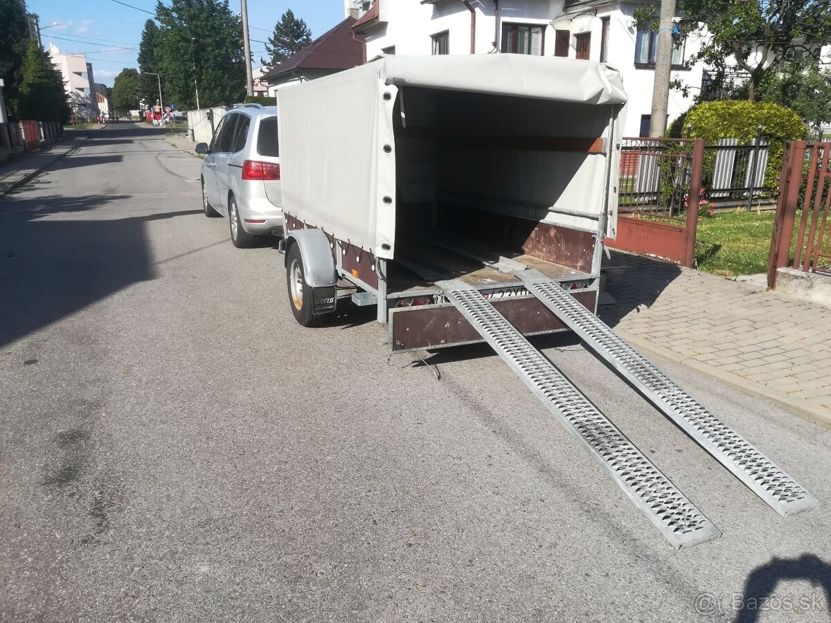 Privesny vozik 1000kg, brzdeny - 2