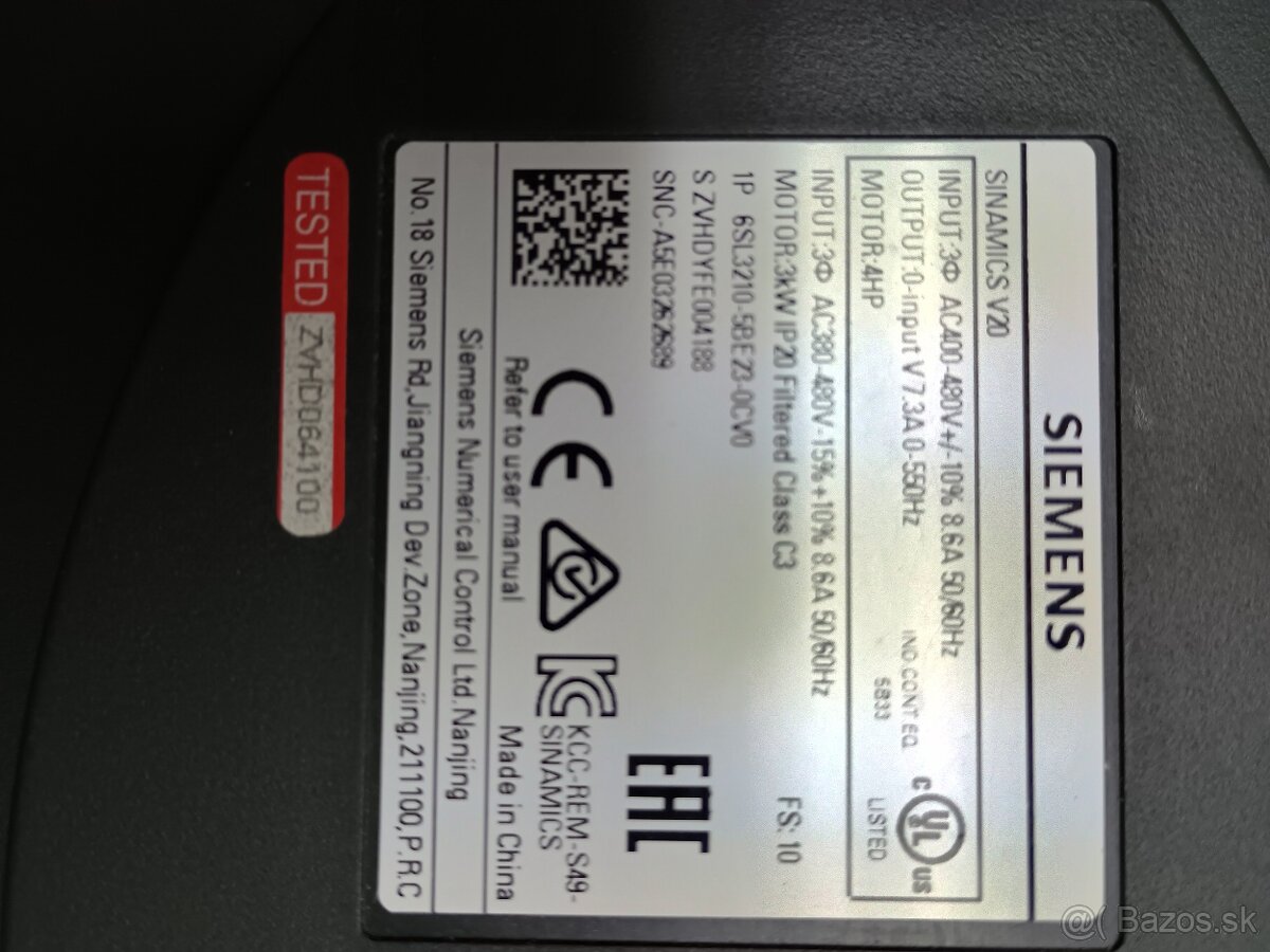 Frekvenčný menič 5,5 kW - 2