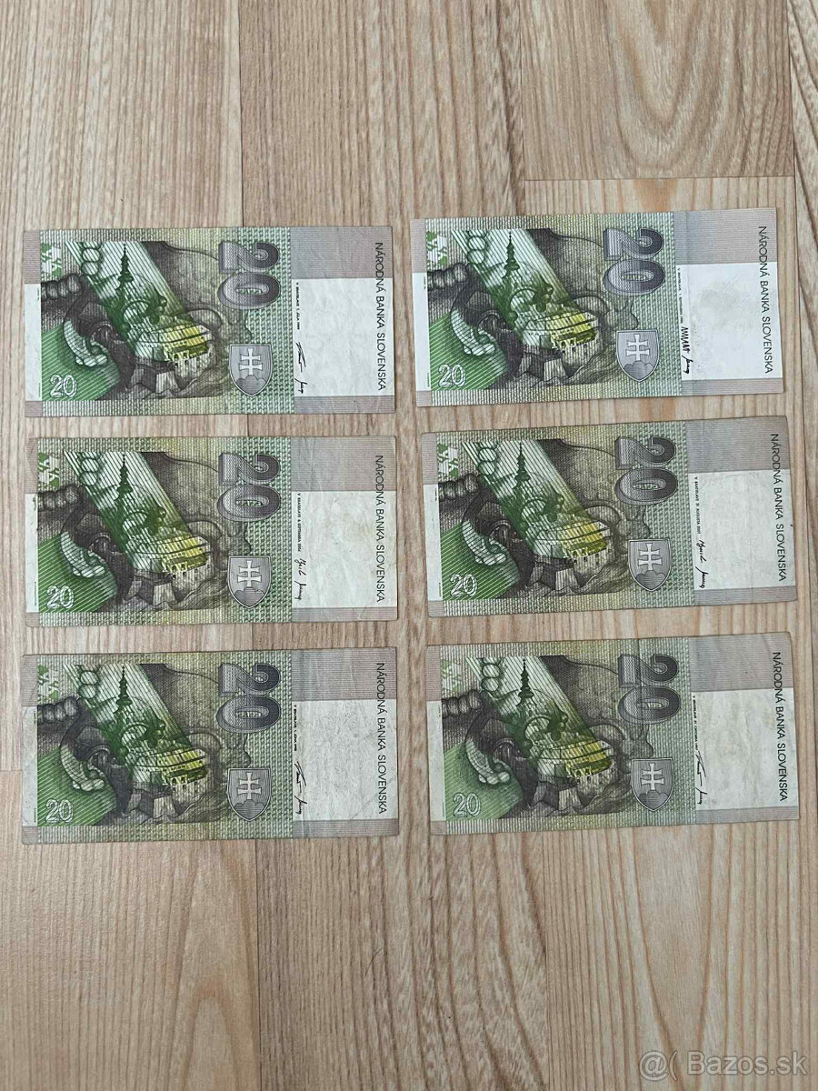 Slovenské bankovky 20 SK - 2