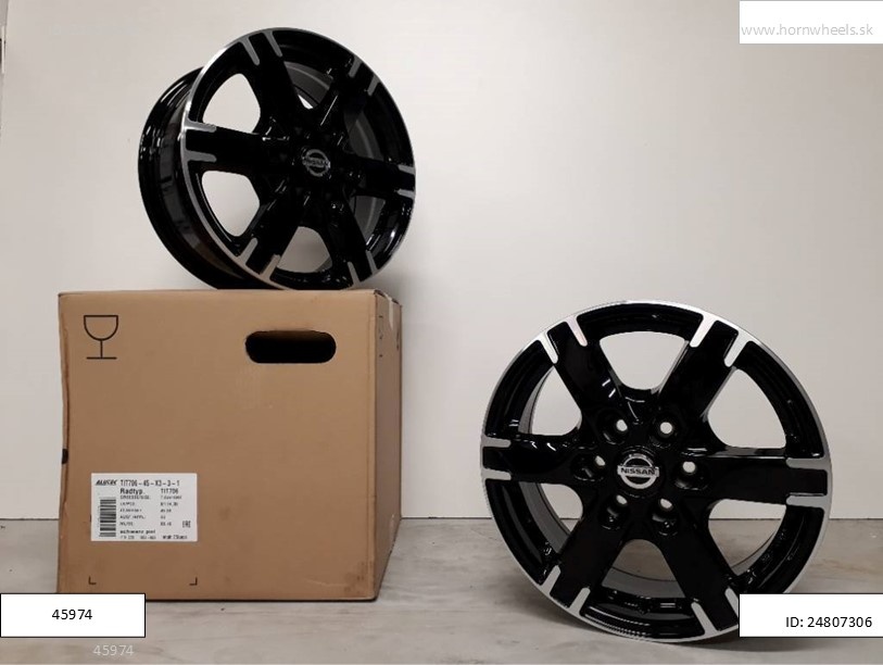 Nissan Navara alu disky 7J 6x114,3 R16 ET45 1215 - 2