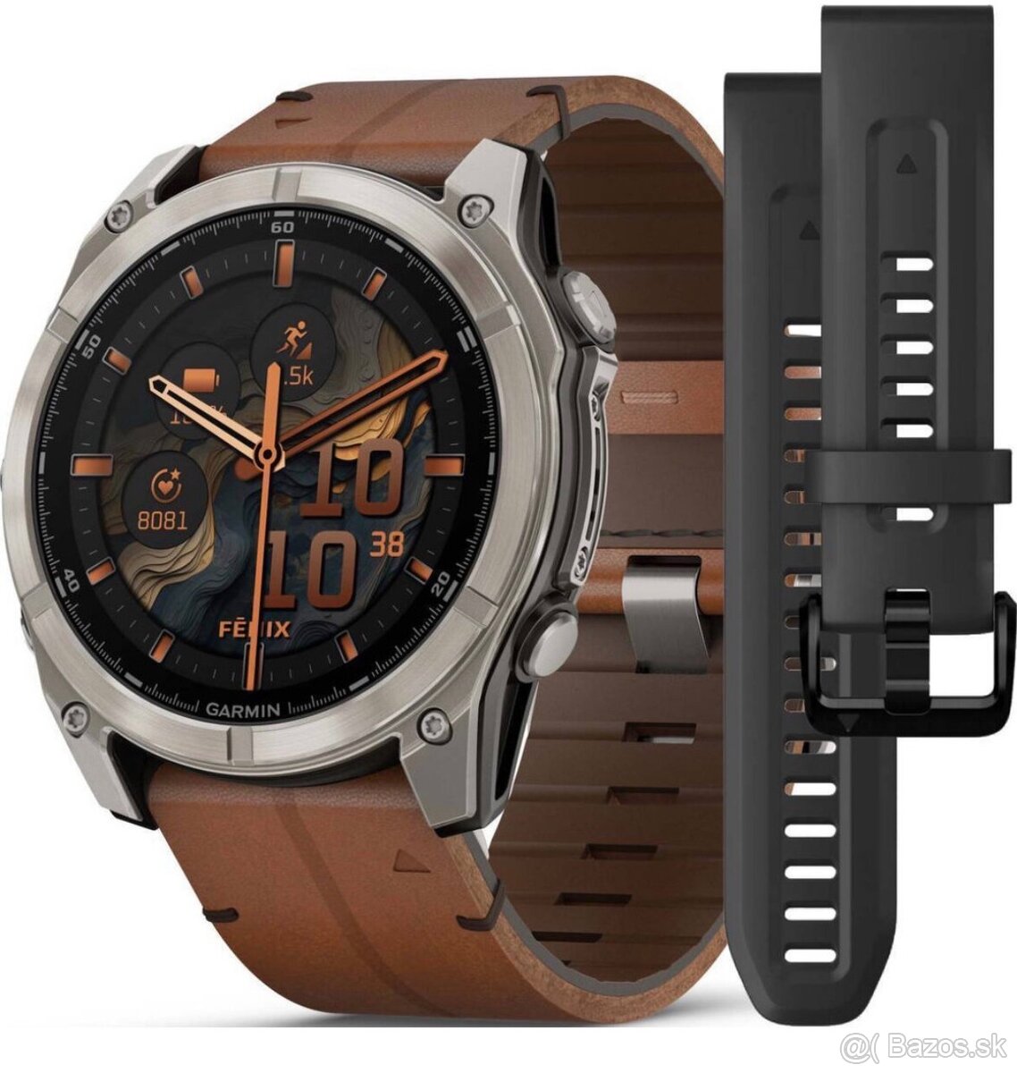 Fenix 8 AMOLED 51 mm, Titanium Graphite Brown Leather - 2