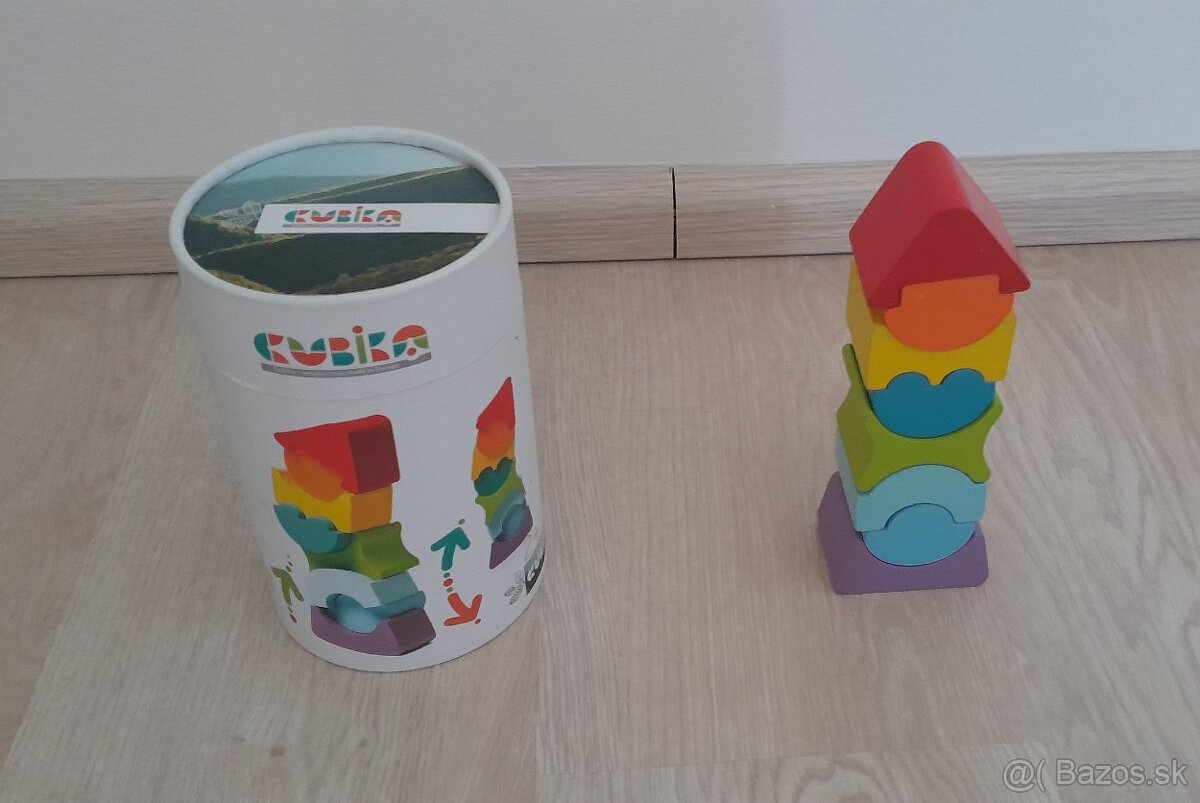 Drevená balančná skladačka Kubi - 2