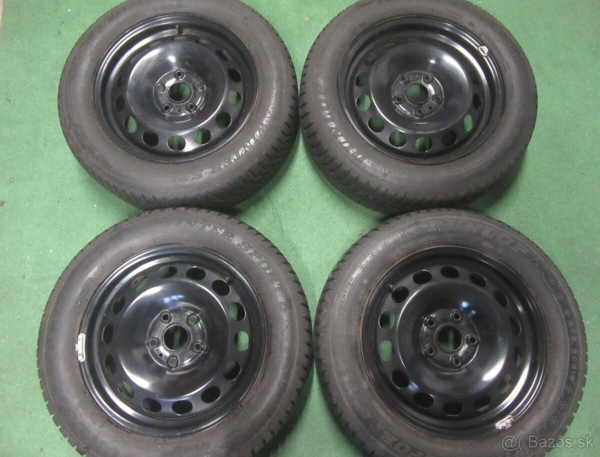 R16 Zimná sada Touran rozteč 5x112 205/60R16 dunlop - 2