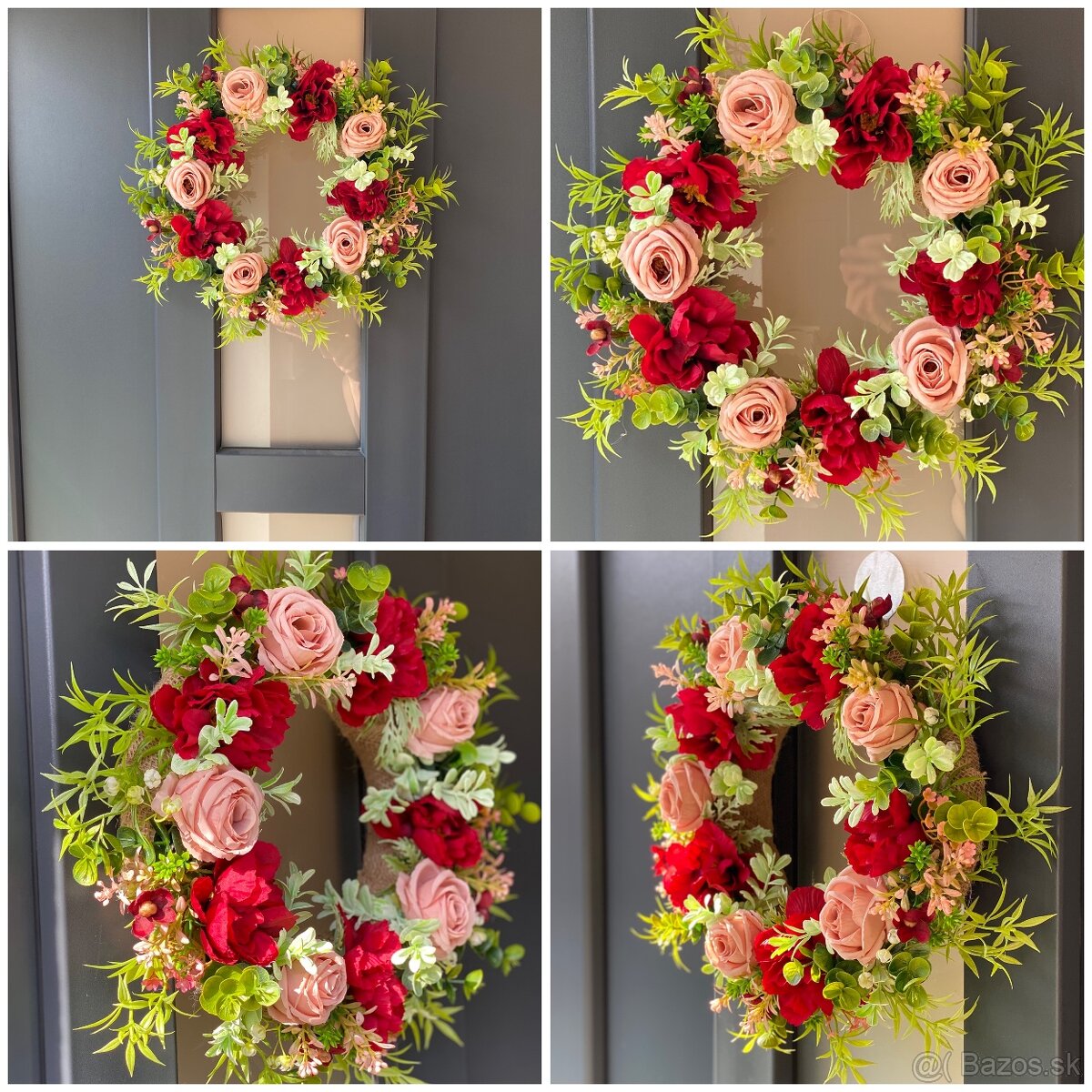 30cm Letný VENIEC dekorácia na dvere celoročný jarný venček - 2