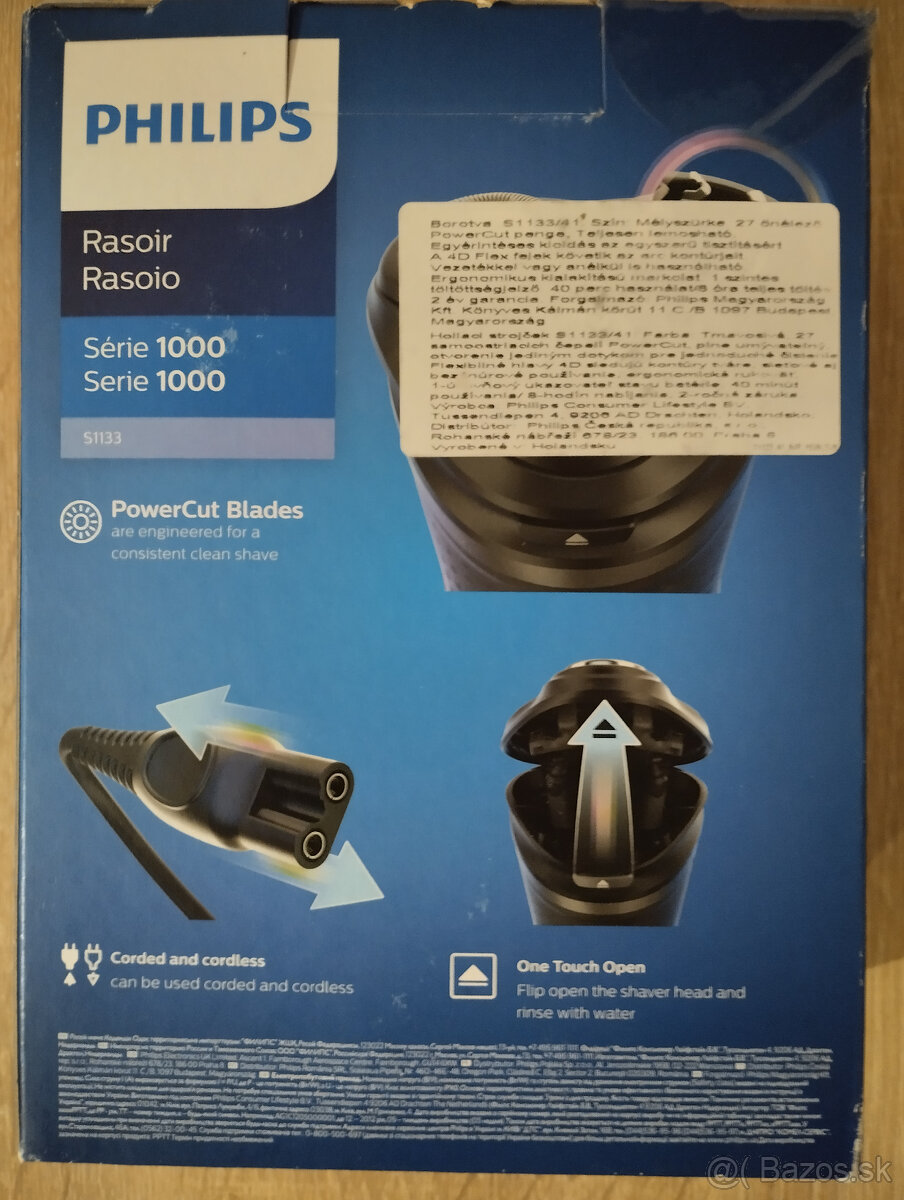 Holiaci strojček Philips série 1000 mod. S1133/41 a S1231/41 - 2