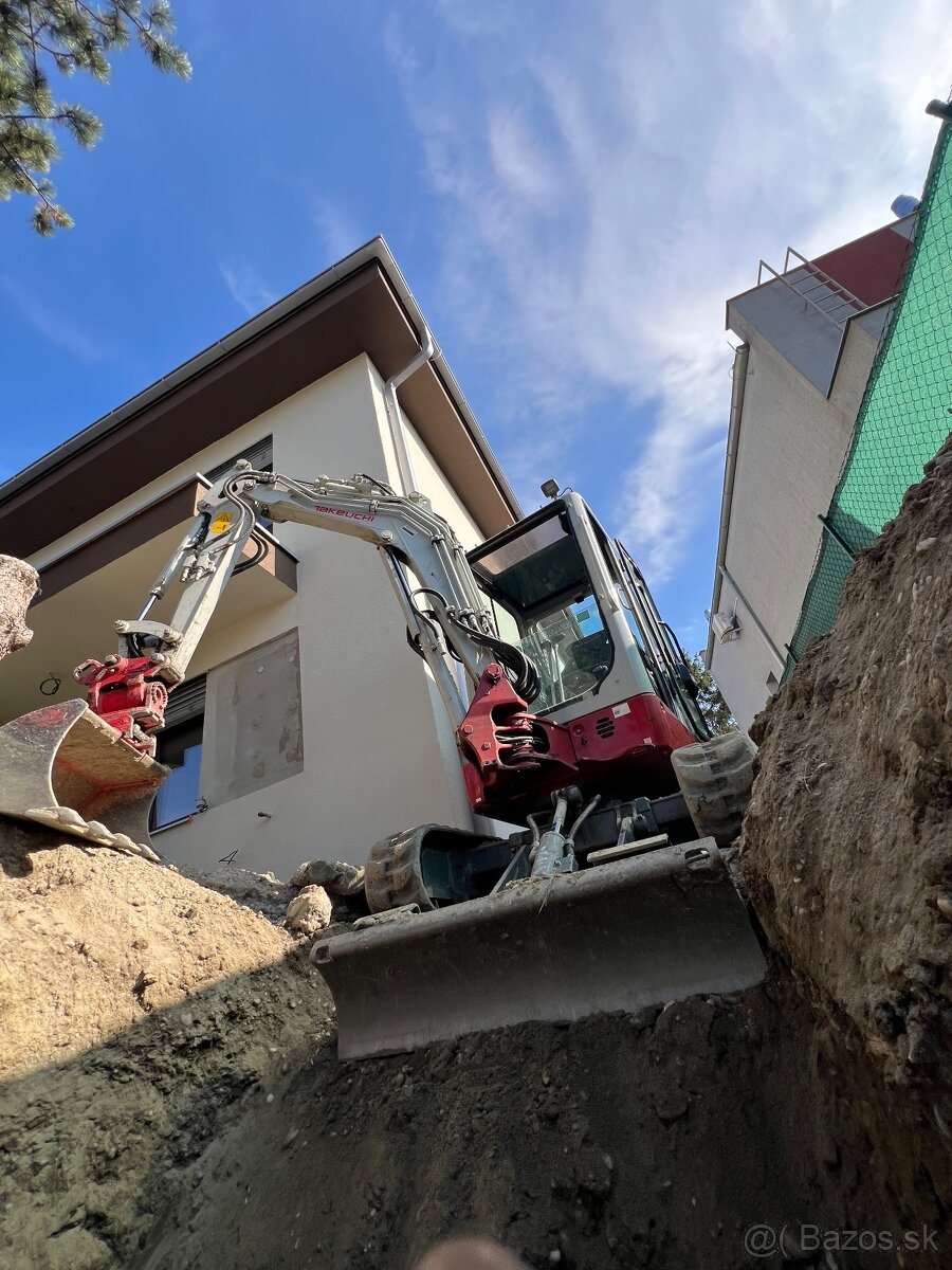 Výkopové, zemné a búracie práce s minibagrom - 2