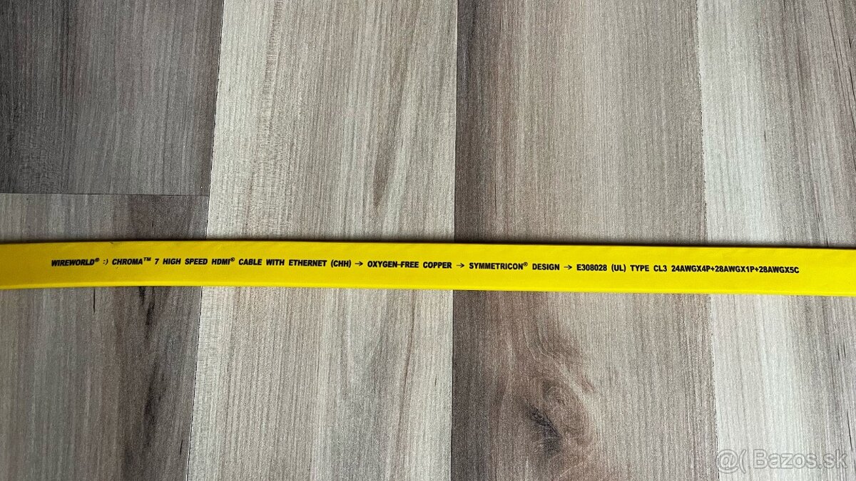 Predám vysokokvalitný HDMI kábel Wireworld Chroma 7, 2 metre - 2