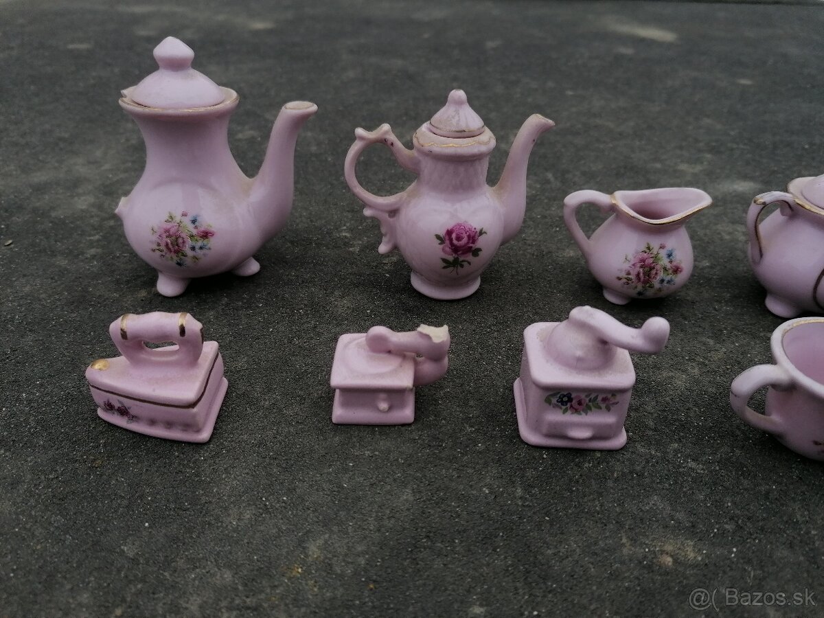 Predám zbierka miniatúr z ružového porcelánu - 2
