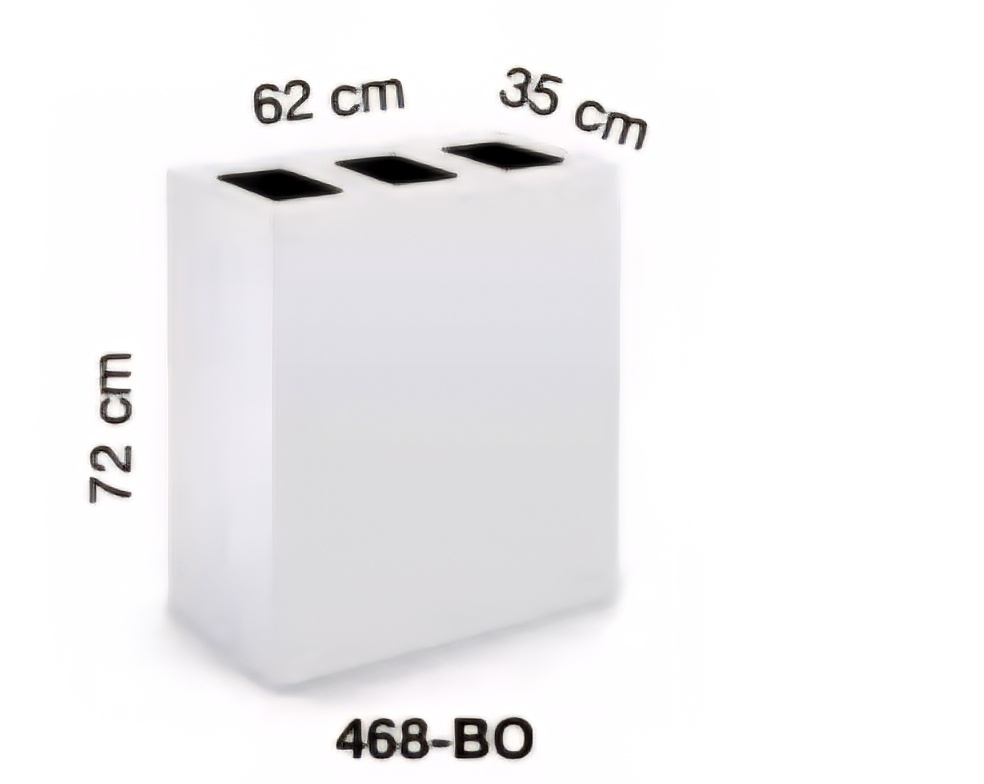 Kvalitný kôš na triedenie odpadu - biely - 2