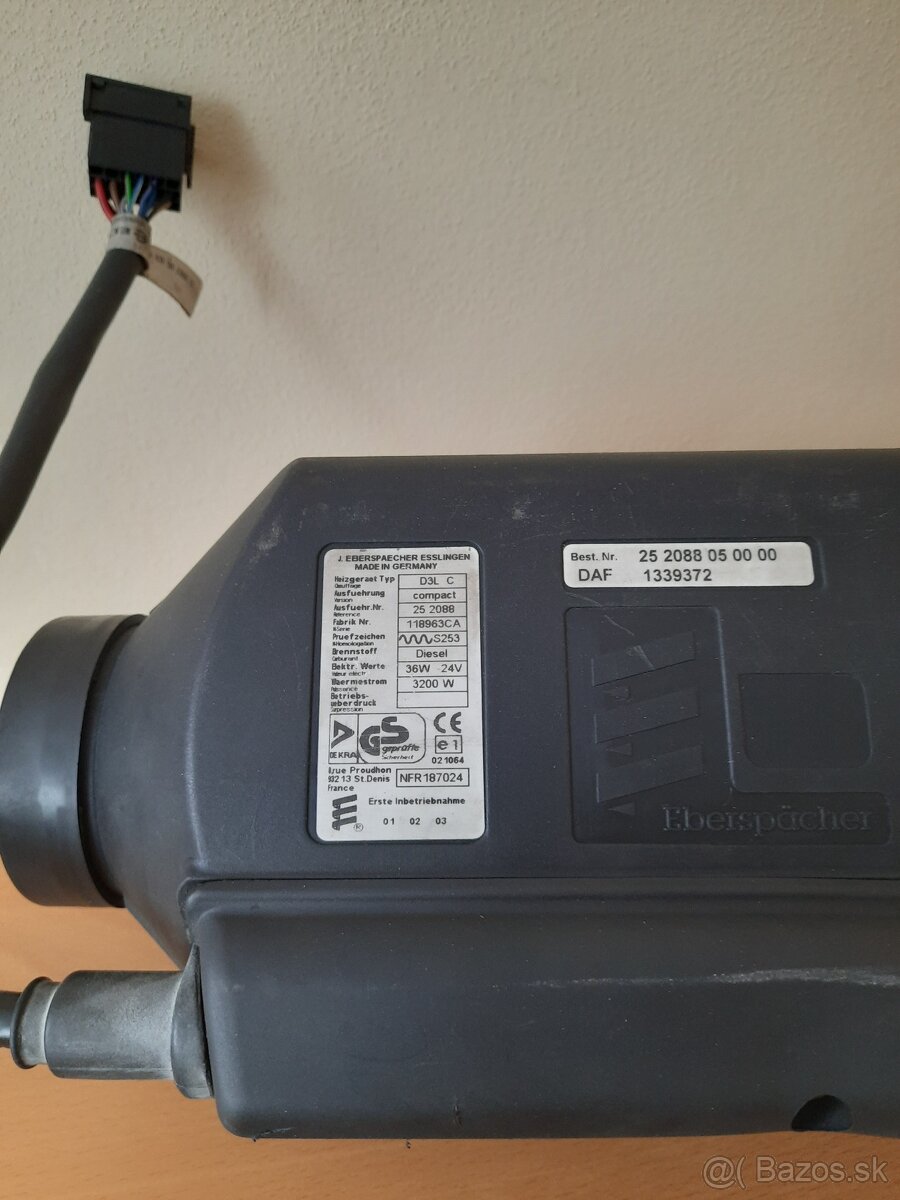 Nezávislé topení Eberspaecher, Eberspächer DAF 1339372 - 2