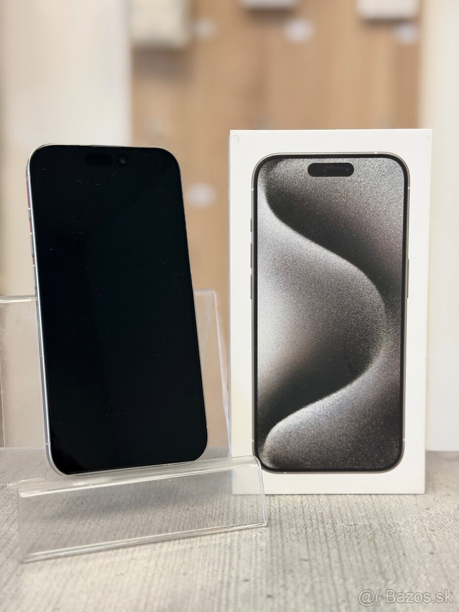 100% BATÉRIA - Apple iPhone 15 Pro 128GB White Titanium - 2
