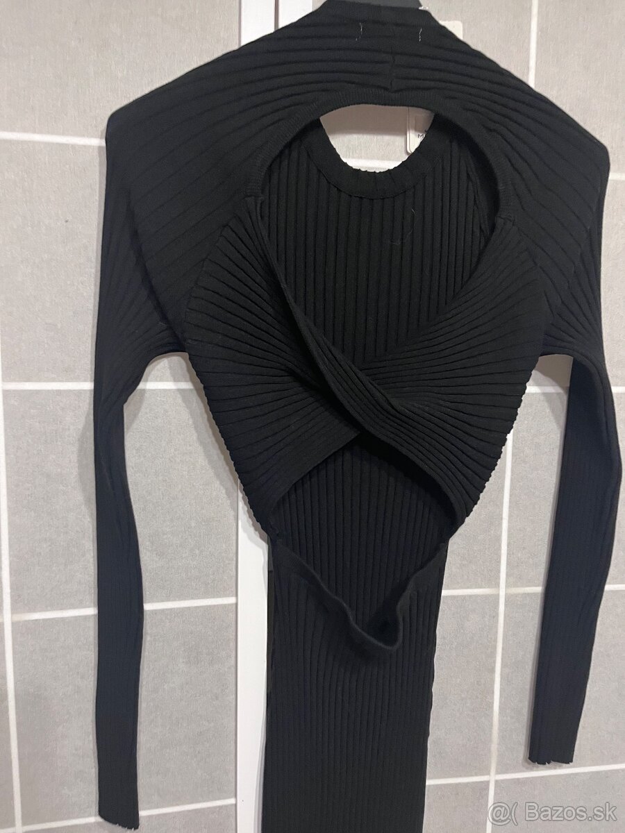 Čierne upletove šaty - 2
