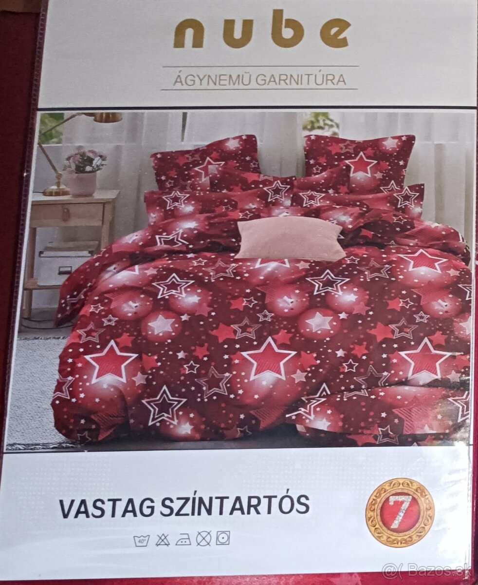 Bavlnené posteľné obliečky Červené hviezdy - 2