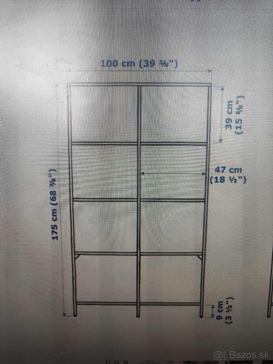 Kovový regál sklo - 2