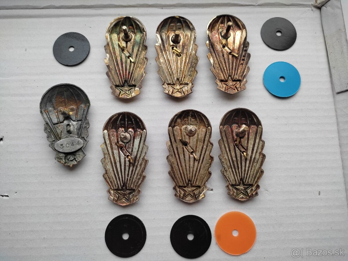 7 ks výsadkárske odznaky CSLA MISTR INSTRUKTOR 1, 2, 3 - 2