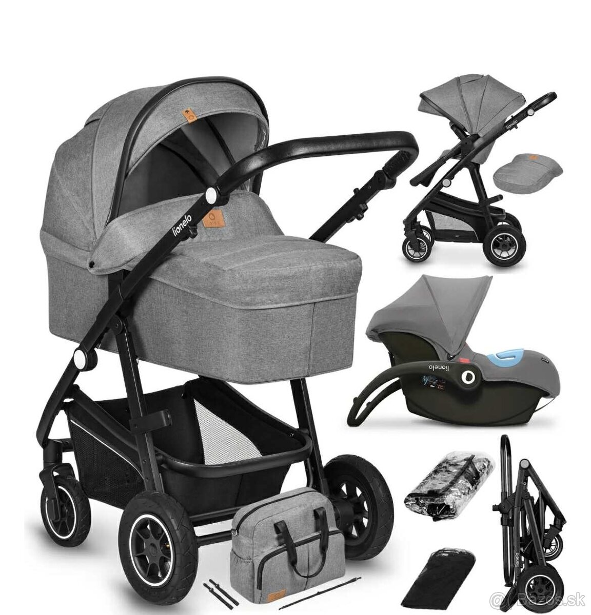 Nový Kočík Lionelo Bianka 3 kombinácia - viac farieb - 2