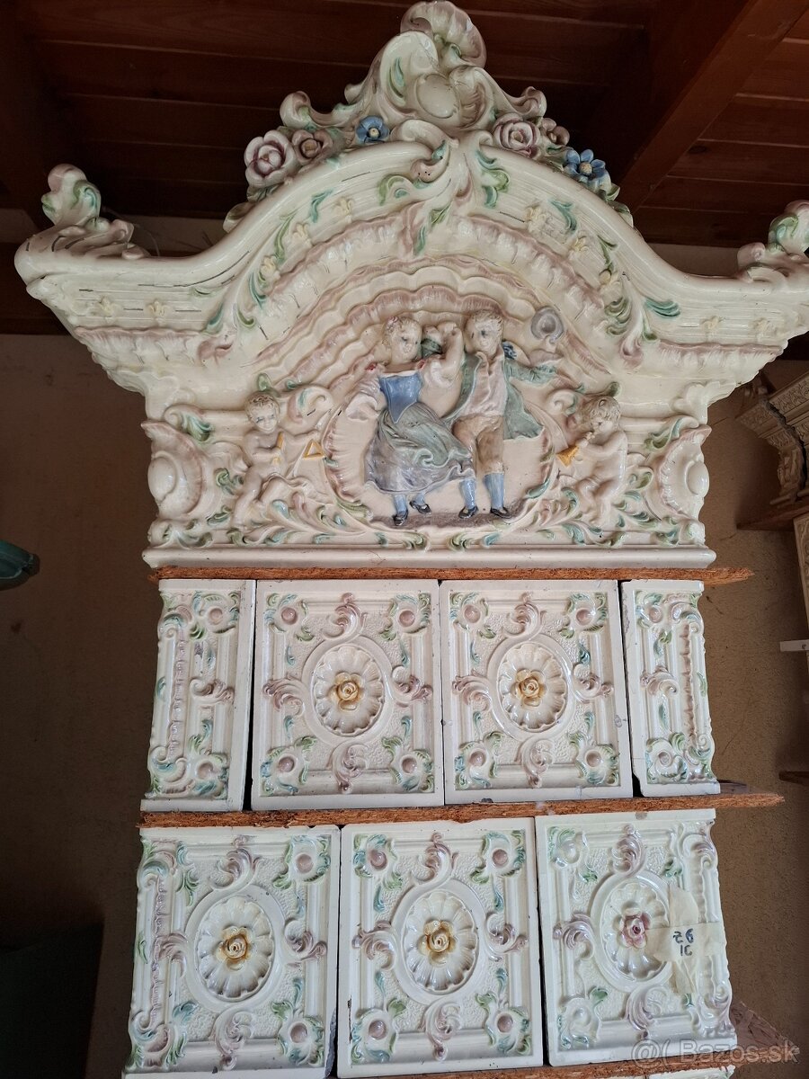 Kachlova pec starozitná, krásná - 2