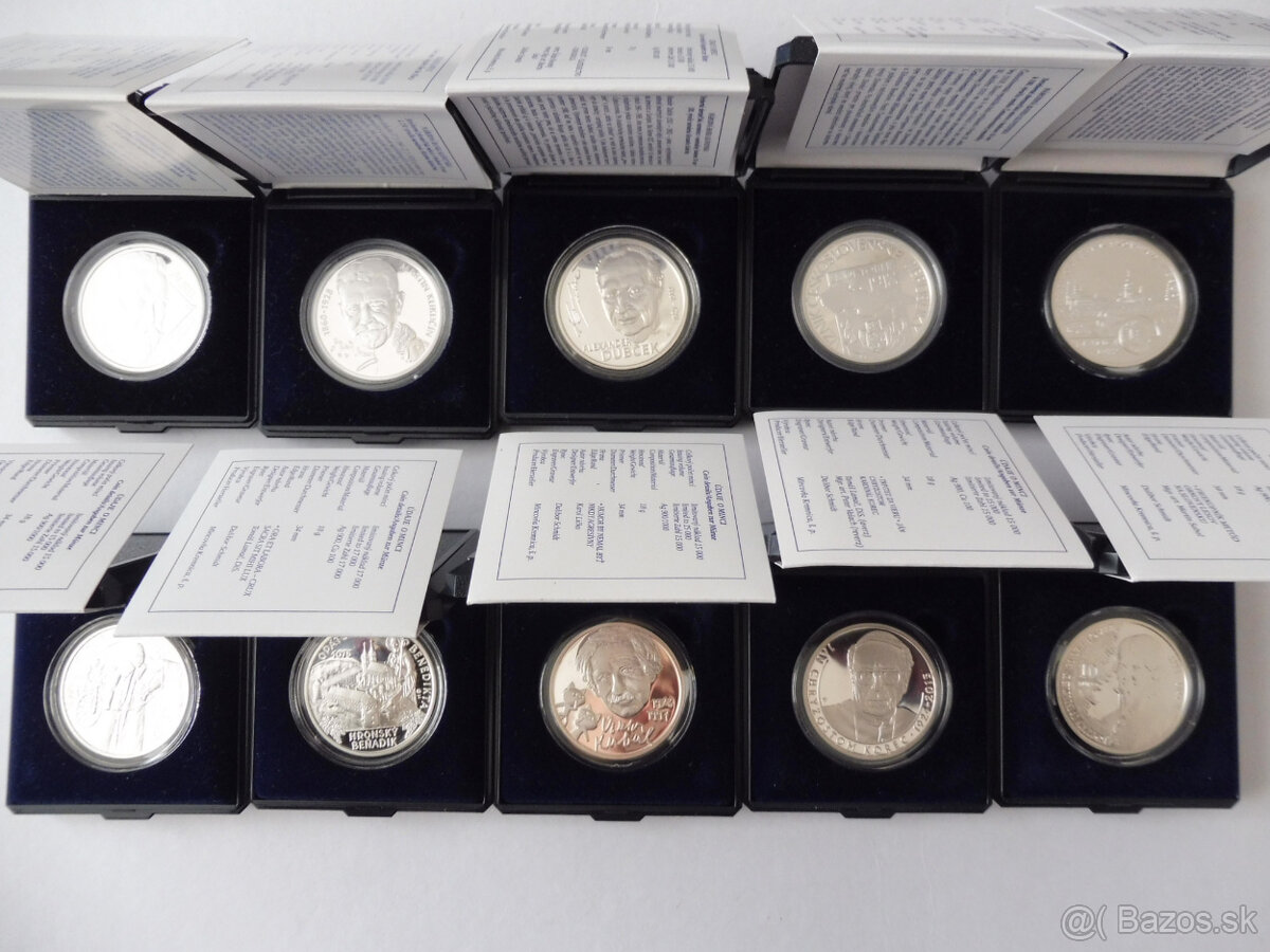 10 eur pamätné mince SR, proof - 2