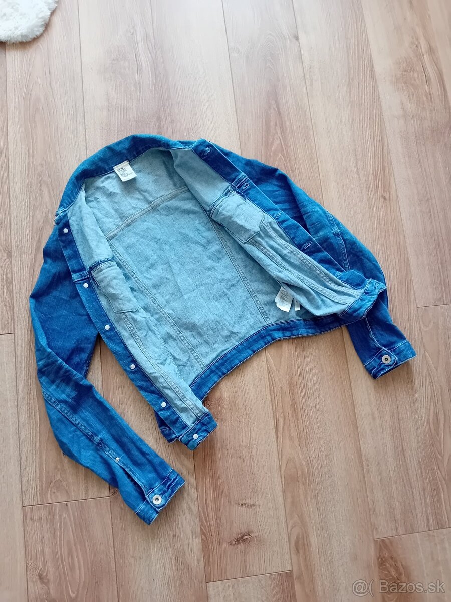 Riflová bunda, H&M, velk. 164 - 2