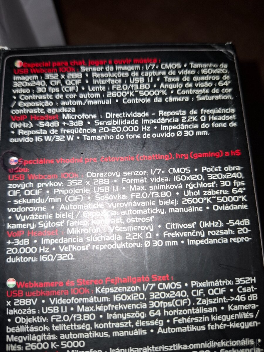 Predam webkameru a stereoheadset s mikrofonom - 2